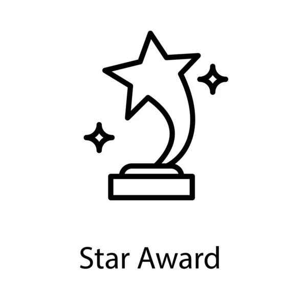 Estrella Cristal Icono Premio Símbolo Logro — Vector de stock