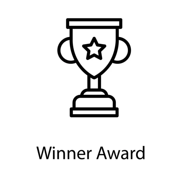 Star Award Trophäe Symbol Errungenschaft Symbol — Stockvektor