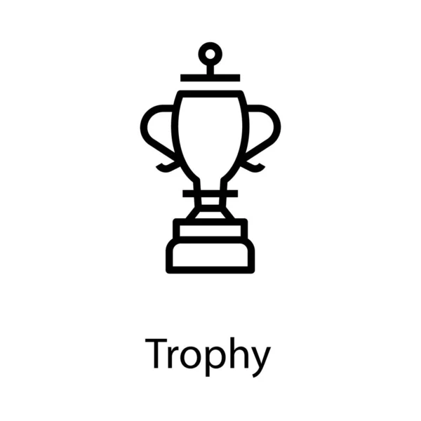 Ikona Nagrody Trofeum Projekt Linii Cup — Wektor stockowy