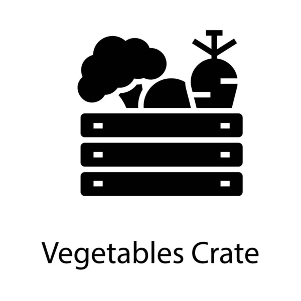 Diseño Vectores Cajas Vegetales Sólidos — Vector de stock