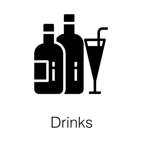 Design Vetor Bebida Alcoólica Sólida —  Vetores de Stock