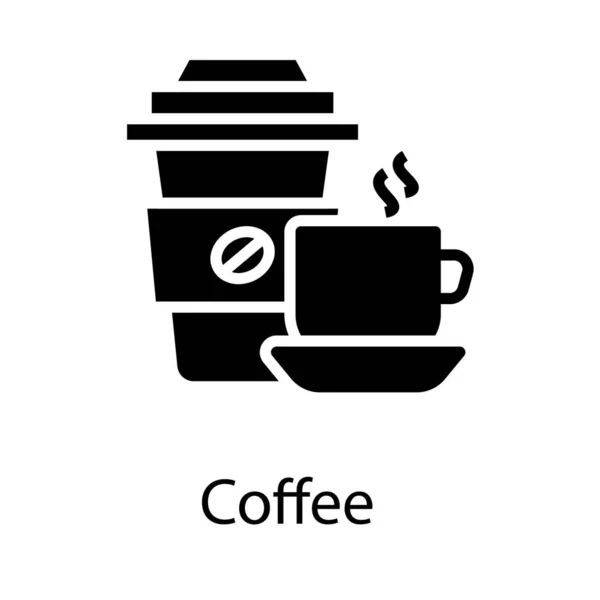 Wiederverwendbare Kaffeetassen Solider Ausführung — Stockvektor