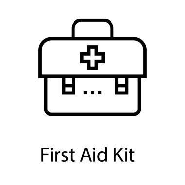 Satır vektör tasarımında ilk yardım kutusu 
