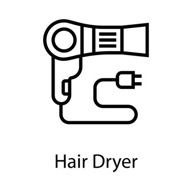Elektronik saç kurutma simgesi tasarımı 