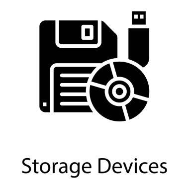 Veri depolama cihazları vektör tasarımı 