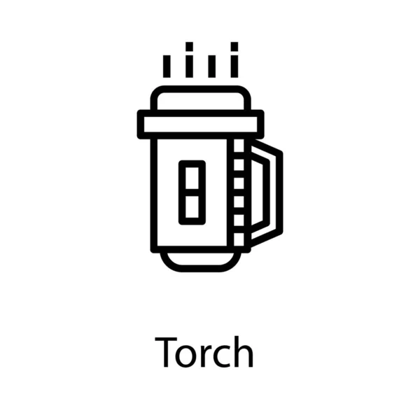 Pocket Torch Lichtlijn Ontwerp — Stockvector