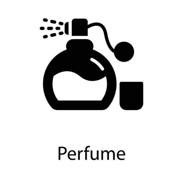 Vector Botella Perfume Diseño Sólido — Vector de stock