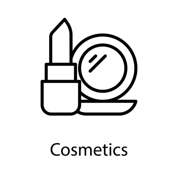 Señoras Cosméticos Vector Diseño Línea — Vector de stock