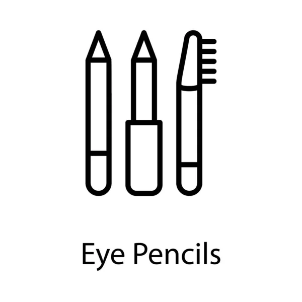 Векторні Олівці Очей Лінійному Дизайні — стоковий вектор