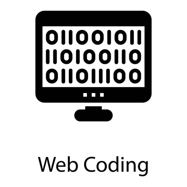 Web Coding Vector Solid Design — Stock Vector