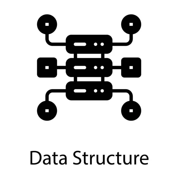 Estructura Del Servidor Datos Diseño Sólido — Vector de stock