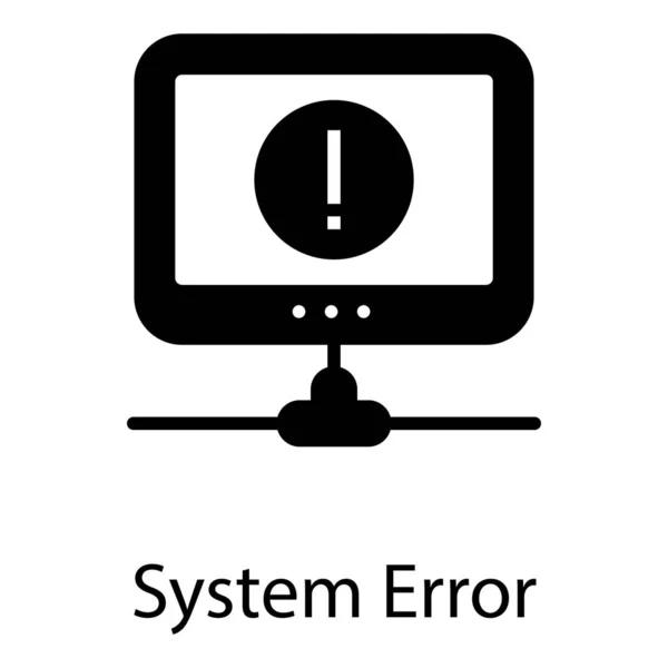 Solid Design System Error Vector — Stock Vector