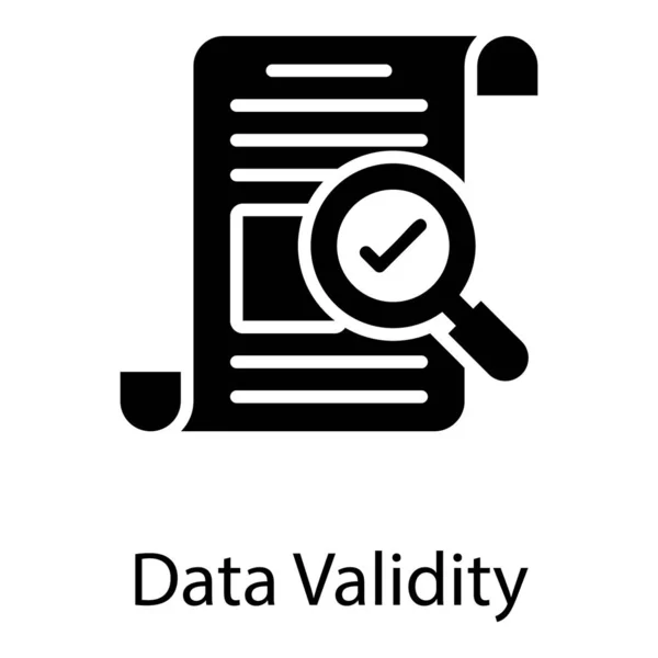 Data Giltighet Vektor Solid Design — Stock vektor