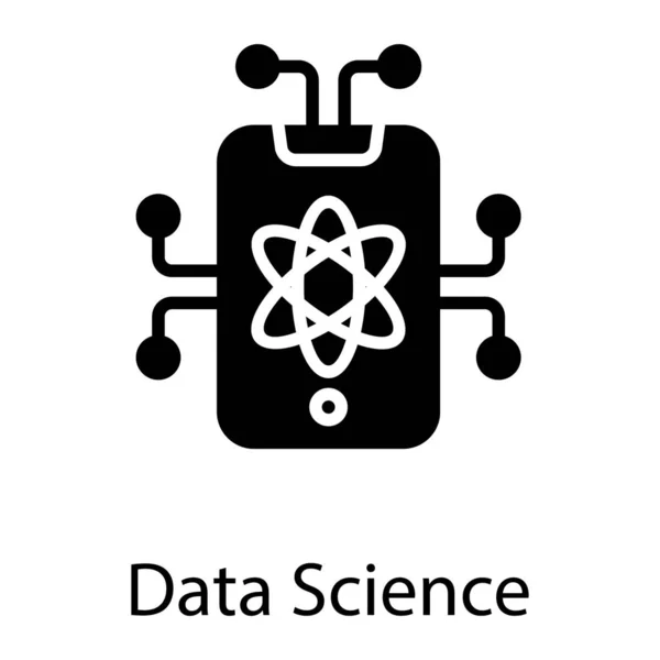 Data Science Vector Solid Design — Stock vektor