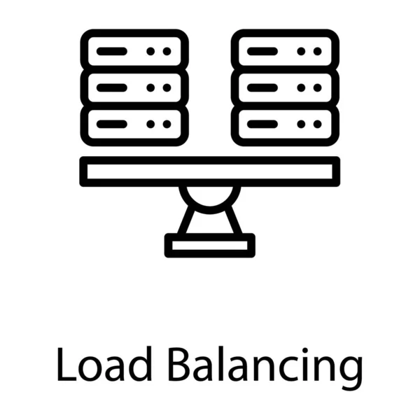 Ontwerp Van Lijn Load Balancing Vector — Stockvector