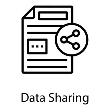 İçerik paylaşım vektörünün satır tasarımı 