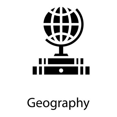 Coğrafya katı vektör simgesi tasarımı 