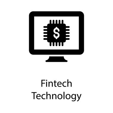 Fintech dijital teknoloji vektör tasarımı 