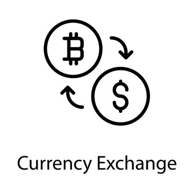 Düz tasarımda döviz simgesi.