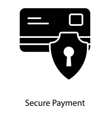 Glyph tasarımında kredi güvenliği simgesi.