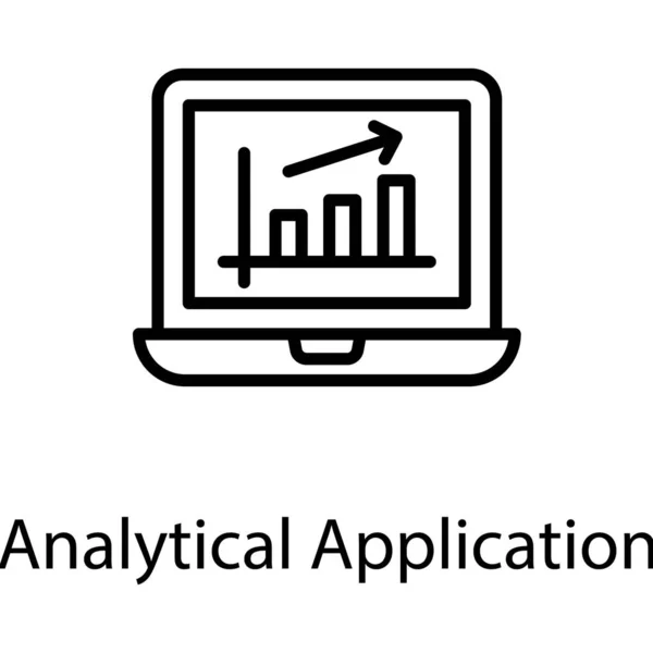 Online Analytics Vector Line Ontwerp — Stockvector