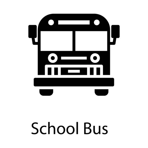 Design Icona Trasporto Scuolabus — Vettoriale Stock