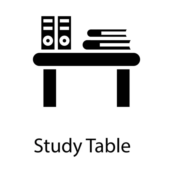 Study Table Glyph Icon Design — Stock Vector