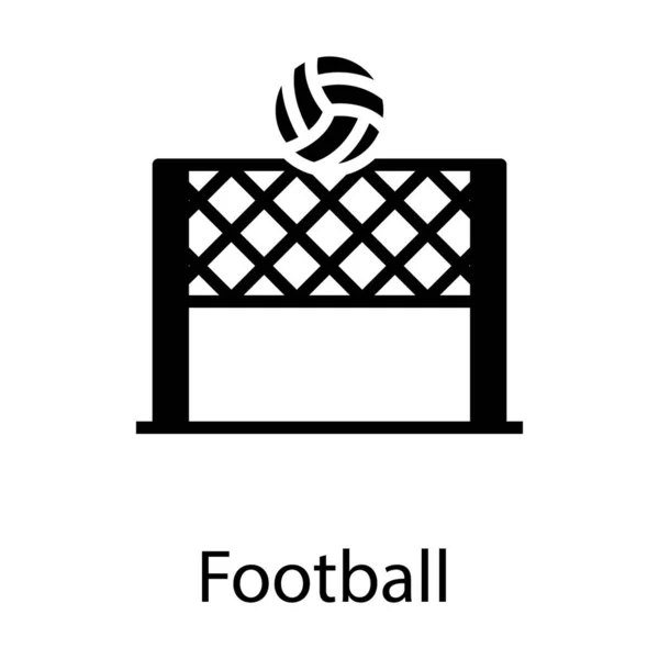 Glyphe Icône Vecteur Volley Ball — Image vectorielle