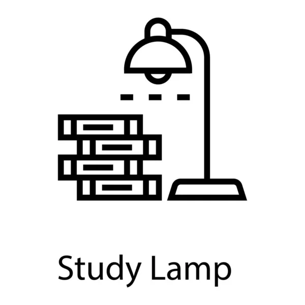 Projekt Ikony Linii Lampy Badania Wektor — Wektor stockowy