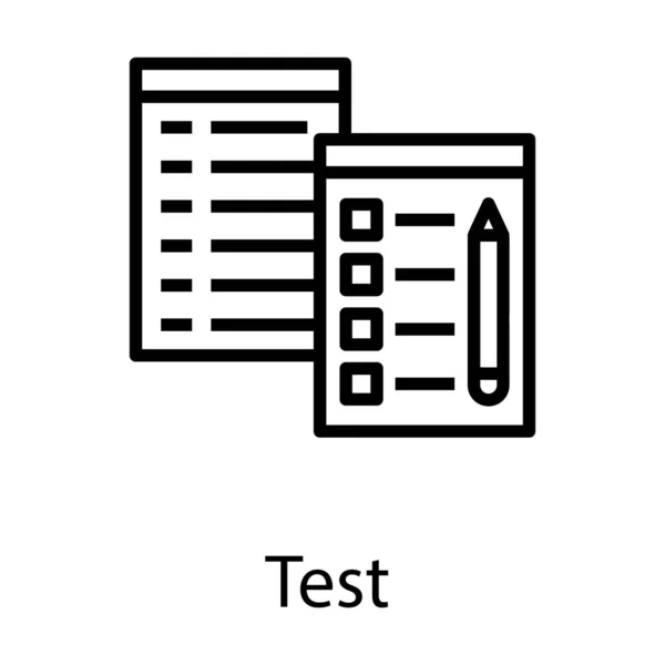 Exam Sheets Design Line Vector — Stock Vector