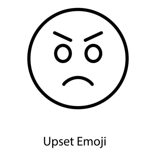 Σχεδίαση Γραμμής Από Εικονίδιο Emoji Face — Διανυσματικό Αρχείο