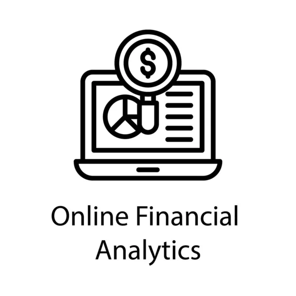 Satır Tasarımında Çevrimiçi Finansal Analitik — Stok Vektör