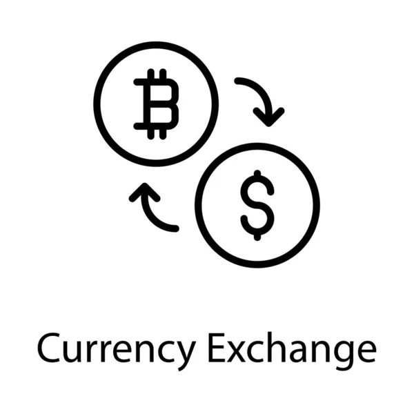 Wechselkursikone Flachem Design — Stockvektor