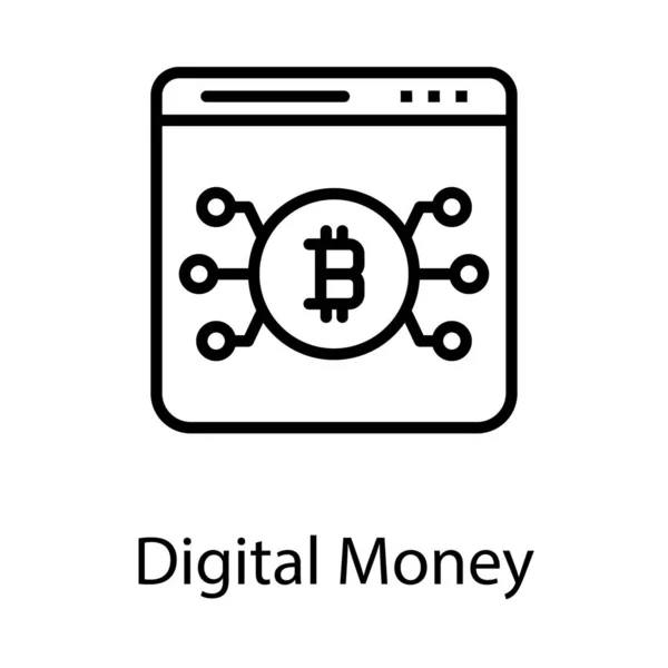 Bitcoin Sito Web Account Vettoriale Design — Vettoriale Stock