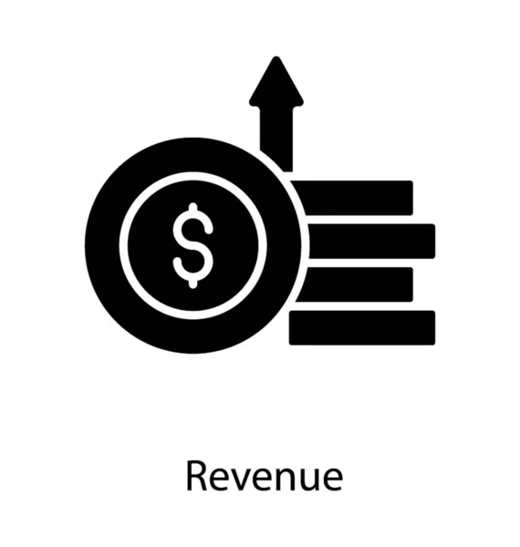 Ekonomisk Tillväxt Glyph Icon Design — Stock vektor