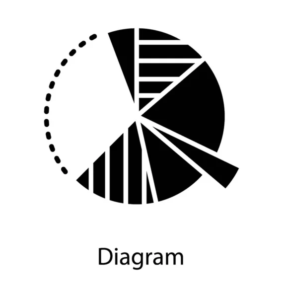 Diagram Pictogram Geïsoleerd Witte Achtergrond — Stockvector