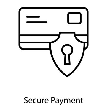 Satır tasarımında kredi güvenliği simgesi.