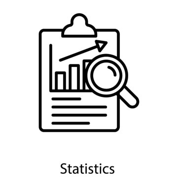 Beyaz arka planda yalıtılmış iş istatistikleri simgesi 