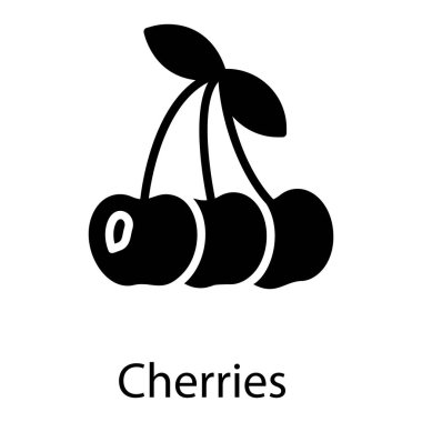 Katı tasarımsulu kiraz vektörü 