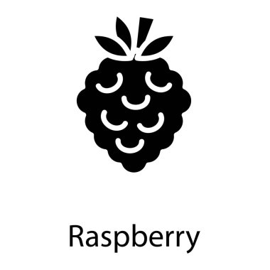 Katı tasarımda doğal ahududu vektörü 