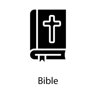 İncil simge tasarımı katı vektör 