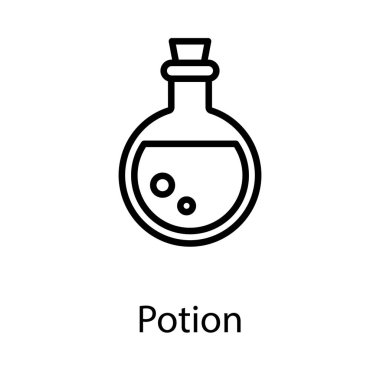 Satır tasarımında iksir simgesi.