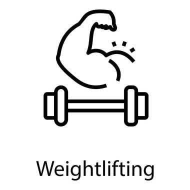 Çizgi tasarımında halter simgesi kavramı   