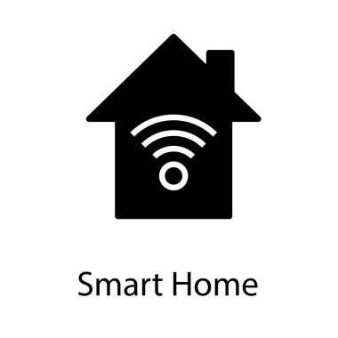 Sağlam tasarımda akıllı ev simgesi.
