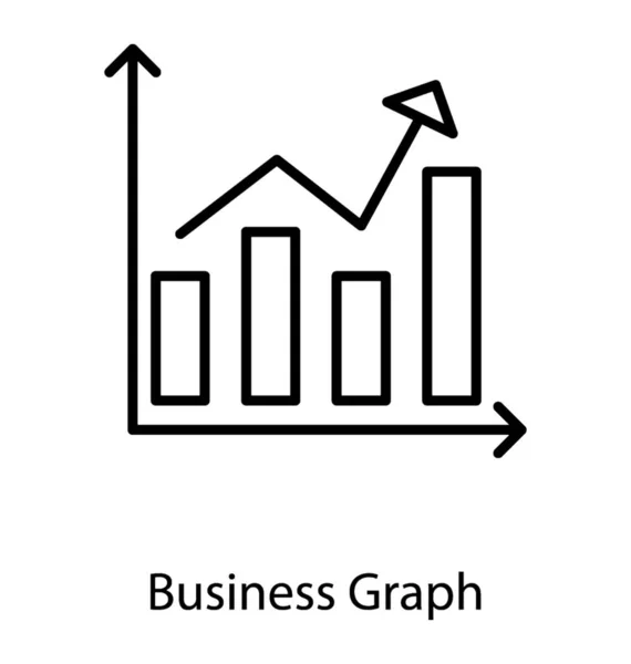 Design Linha Gráfico Gráfico Crescimento Ícone — Vetor de Stock