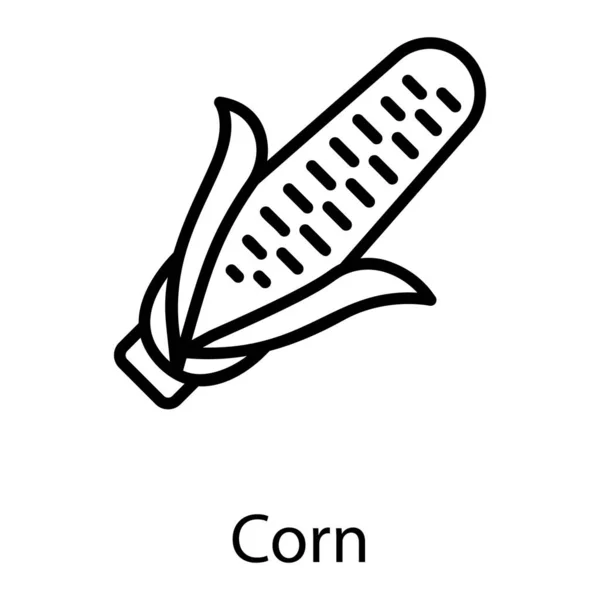 Sweet Corn Vector Line Design — Stock Vector