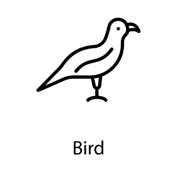 Diseño Línea Cuervo Icono — Archivo Imágenes Vectoriales