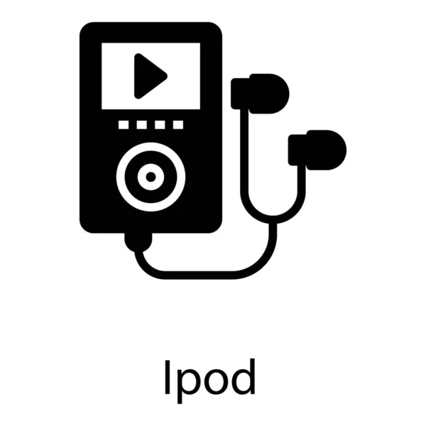 Ipod Symbol Solid Vektor Design — Stockvektor