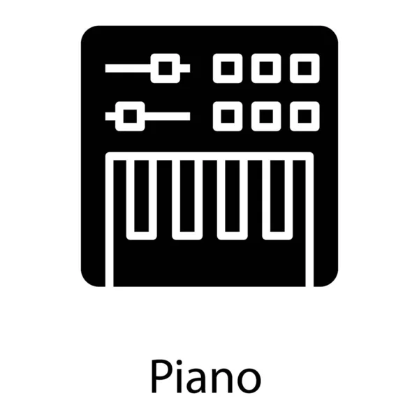 Conception Icône Piano Vecteur Rempli — Image vectorielle