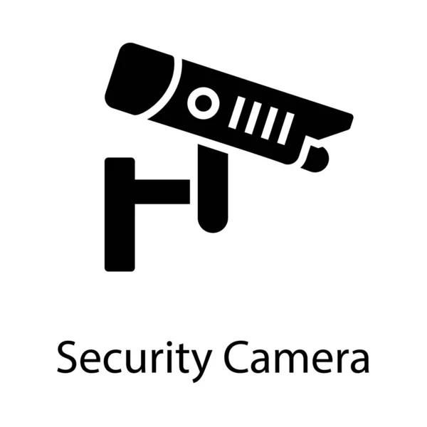 Cámara Seguridad Cctv Diseño Sólido — Vector de stock